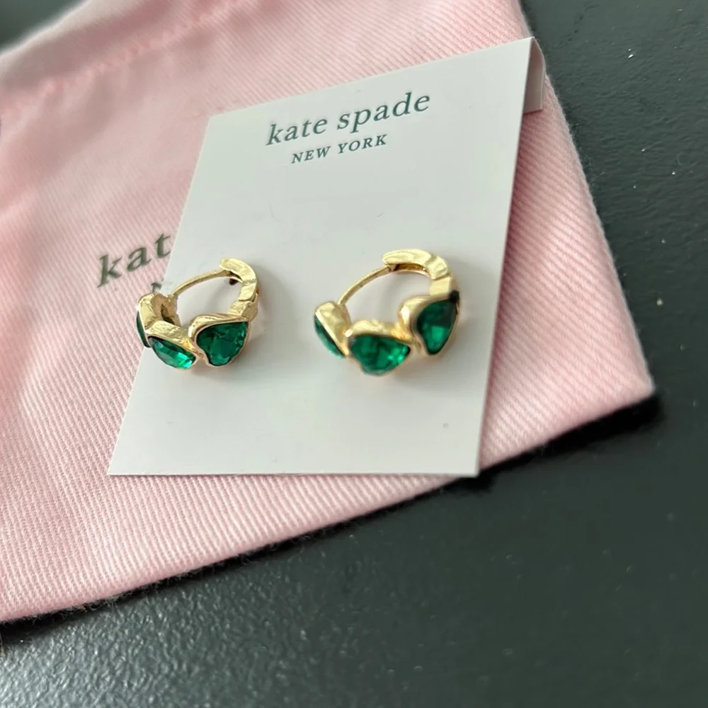 Kate Spade New York Heart Huggies Earrings